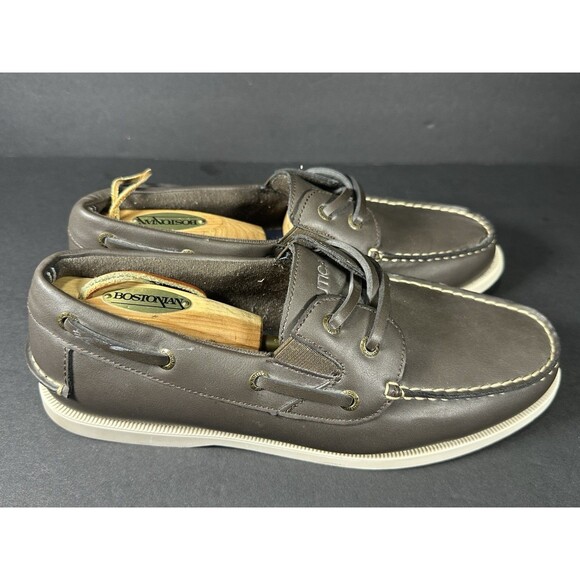 Nautica Linder Brown Moc Toe Low Top Slip On Boat Shoes Size 9.5 - Picture 3 of 8